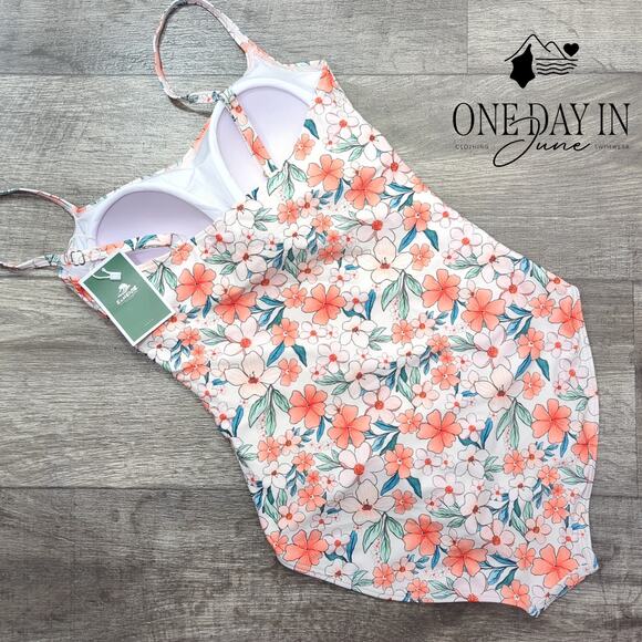 Eomenie Floral Tummy Control One Piece Swimsuit Size M - Picture 7 of 7